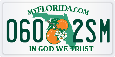 FL license plate 0602SM