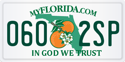 FL license plate 0602SP