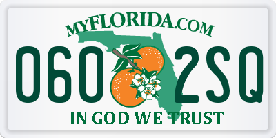 FL license plate 0602SQ
