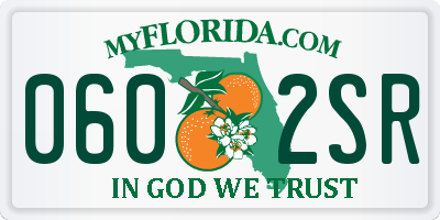 FL license plate 0602SR