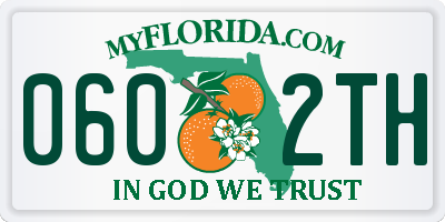 FL license plate 0602TH