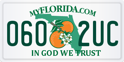 FL license plate 0602UC