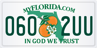 FL license plate 0602UU