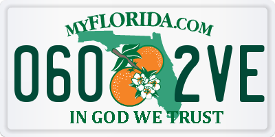 FL license plate 0602VE
