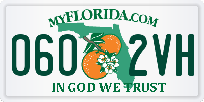 FL license plate 0602VH
