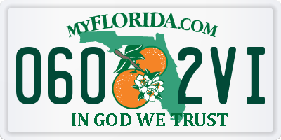 FL license plate 0602VI