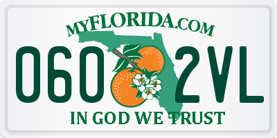 FL license plate 0602VL