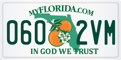 FL license plate 0602VM