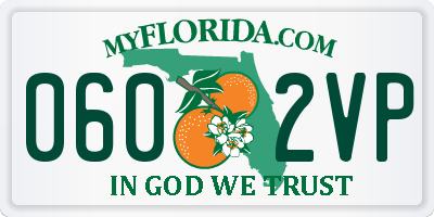 FL license plate 0602VP