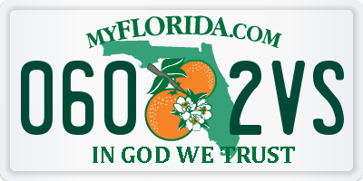 FL license plate 0602VS