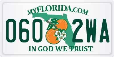 FL license plate 0602WA