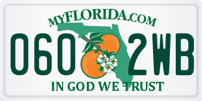 FL license plate 0602WB