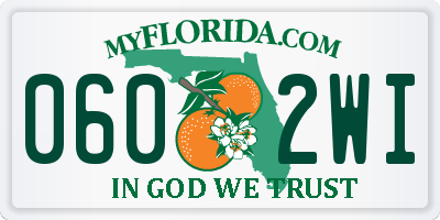 FL license plate 0602WI
