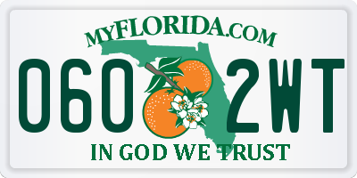FL license plate 0602WT