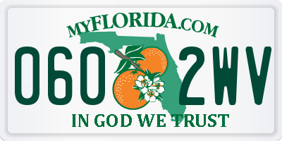 FL license plate 0602WV
