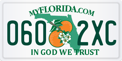 FL license plate 0602XC