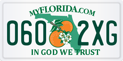 FL license plate 0602XG