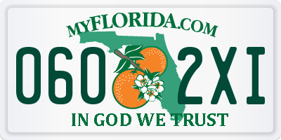 FL license plate 0602XI