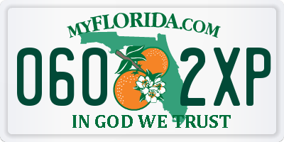 FL license plate 0602XP