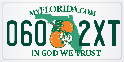 FL license plate 0602XT
