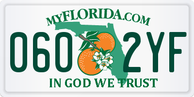 FL license plate 0602YF