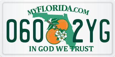 FL license plate 0602YG
