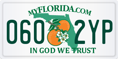 FL license plate 0602YP