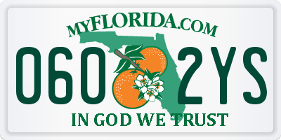 FL license plate 0602YS