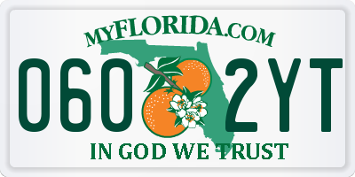 FL license plate 0602YT