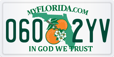FL license plate 0602YV