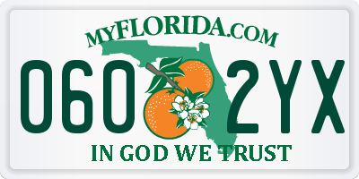FL license plate 0602YX