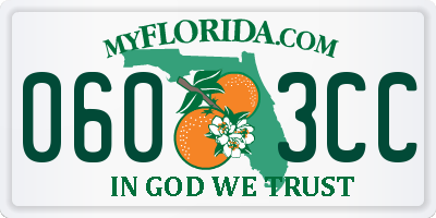 FL license plate 0603CC