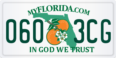 FL license plate 0603CG