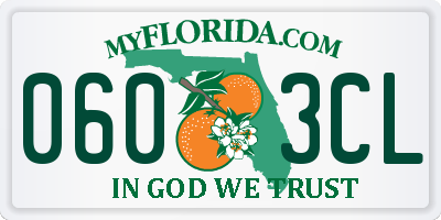 FL license plate 0603CL