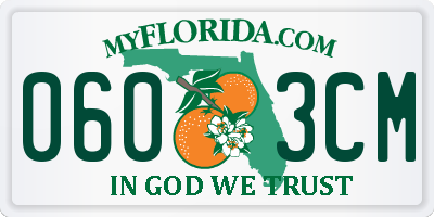 FL license plate 0603CM