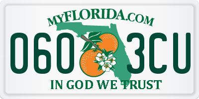 FL license plate 0603CU