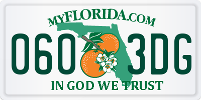FL license plate 0603DG
