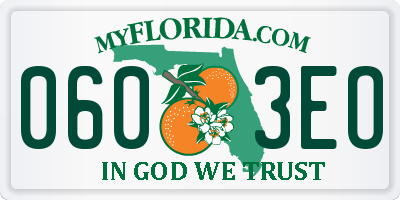 FL license plate 0603EO