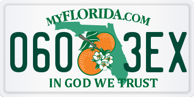 FL license plate 0603EX