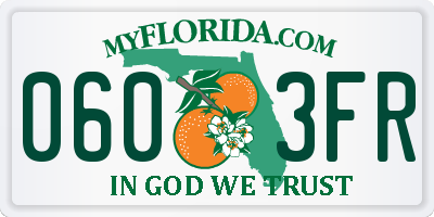 FL license plate 0603FR