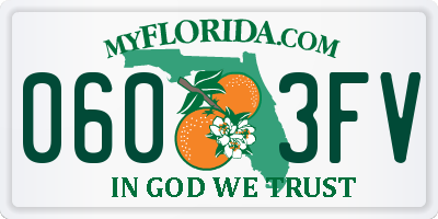 FL license plate 0603FV
