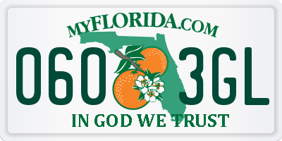 FL license plate 0603GL