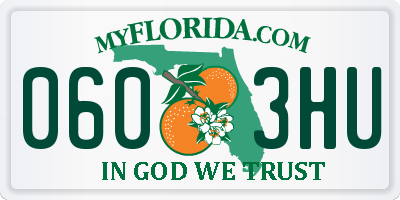 FL license plate 0603HU