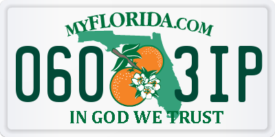 FL license plate 0603IP