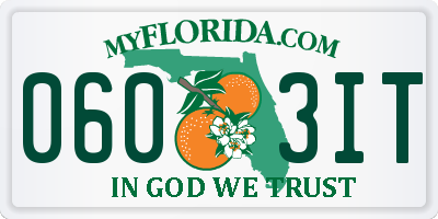 FL license plate 0603IT