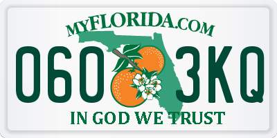 FL license plate 0603KQ