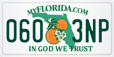FL license plate 0603NP