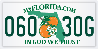 FL license plate 0603OG
