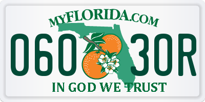 FL license plate 0603OR
