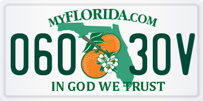 FL license plate 0603OV